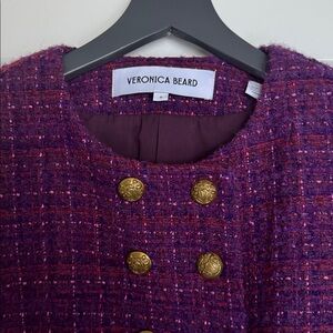 Veronica Beard Deep Purple Tweed Blazer